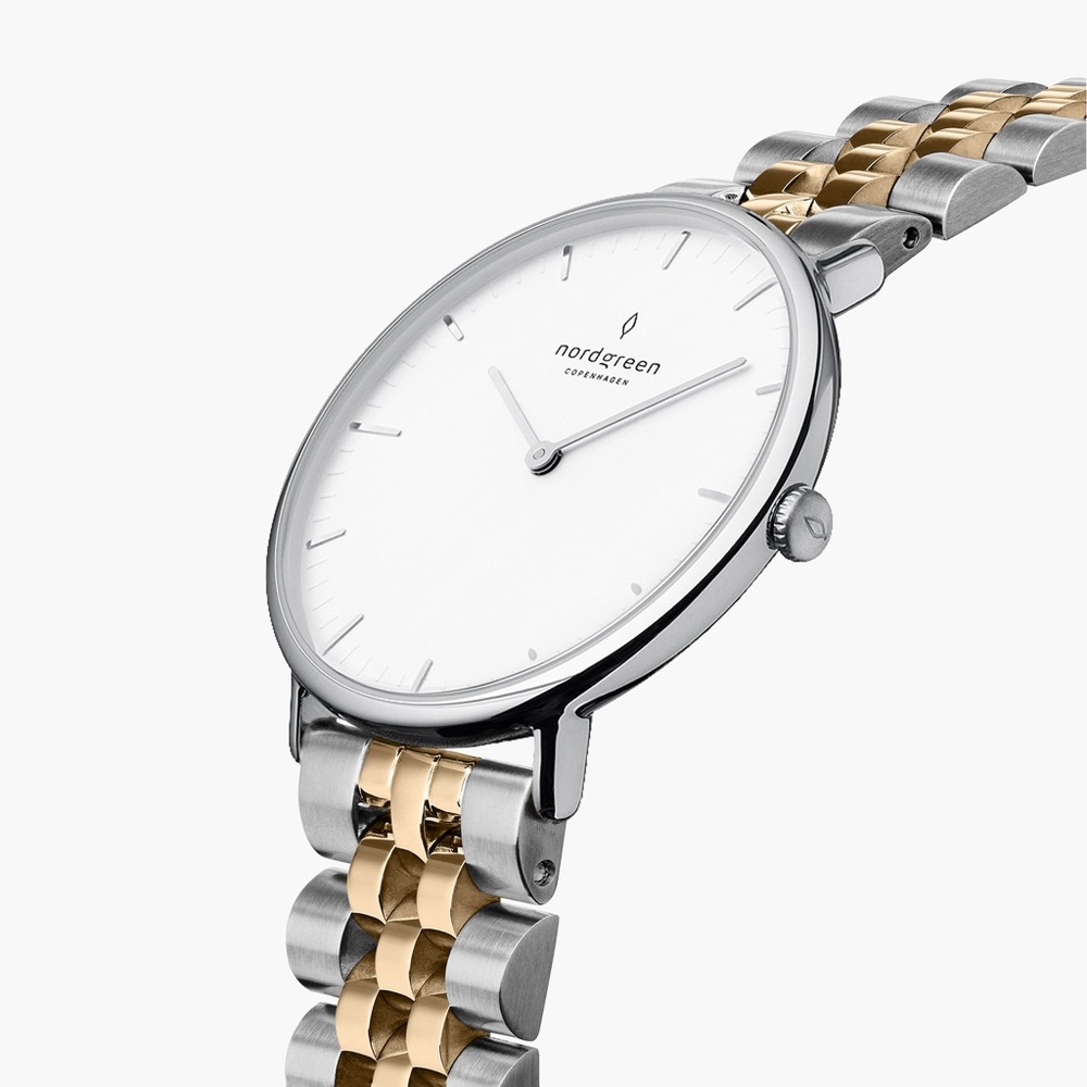 Nordgreen Watch - 5-Link Silver Gold
